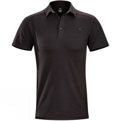 Polo Arc'teryx Captive Manga Corta Hombre Negras - Chile YWX243701